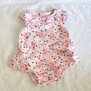 6 month Carters bodysuit outfit with a fly back